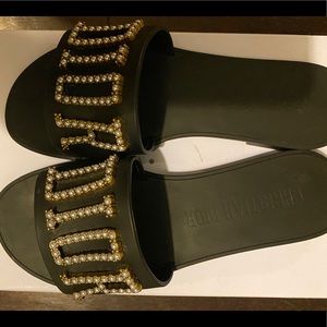 Christian Dior Rubber and Pearls Sandals